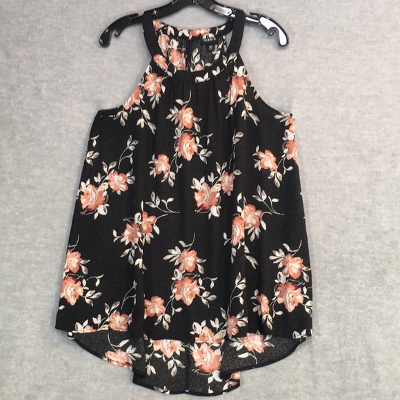 TORRID Cool Comfy Summer Lightweight Georgette Sleeveless Floral Long Line Tunic - Picture 1 of 16